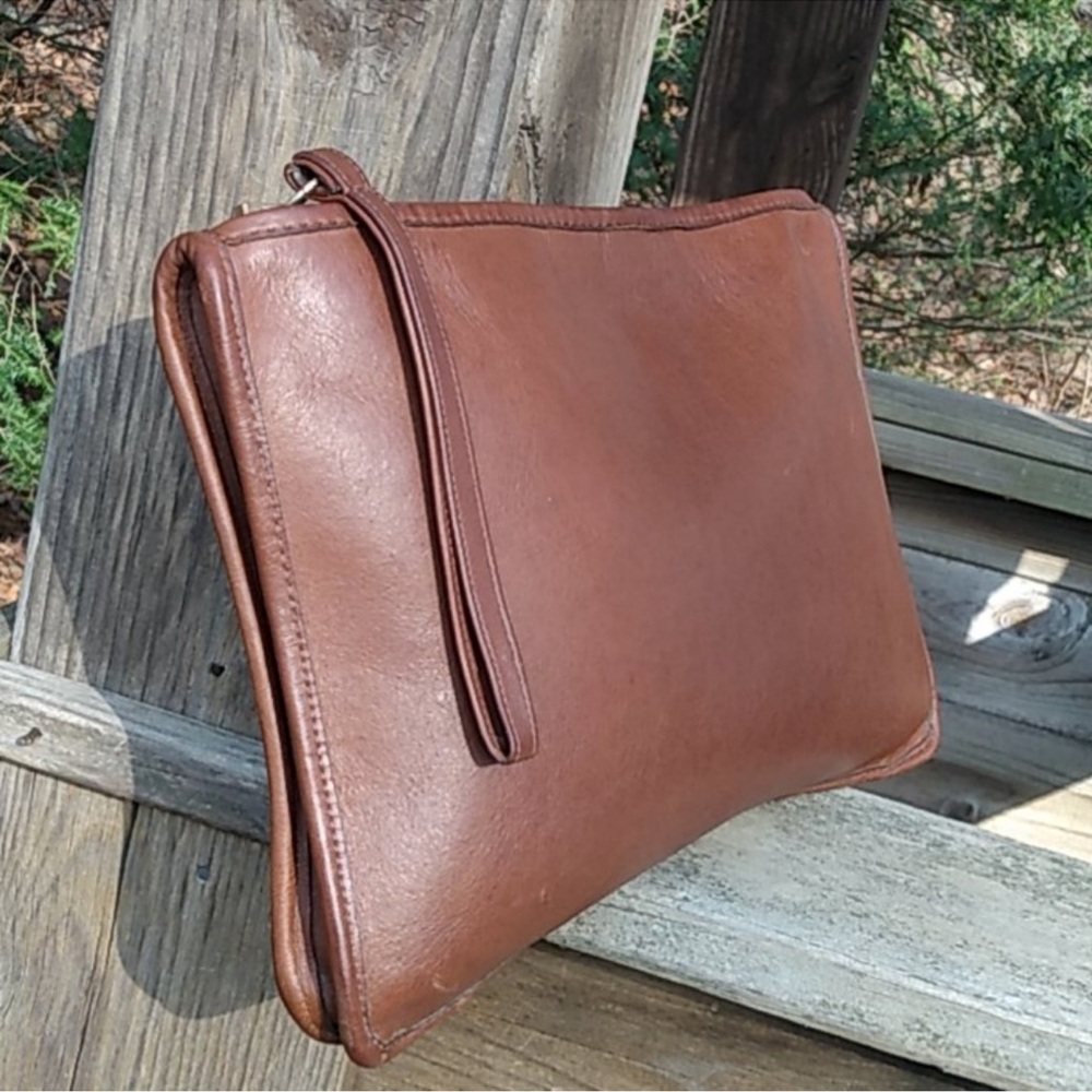 Coach Tan Leather wristlet